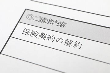 保険の解約に関する書類
