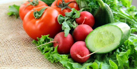 organic vegetables on wooden table, healthy food