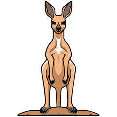 Kangaroo baby kid outline illustration Australia SVG file
