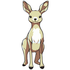 Kangaroo baby kid outline illustration Australia SVG file