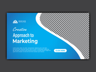 Corporate business YouTube thumbnail design, Vector illustration social media post, Social media post banner design template.