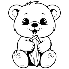 Koala baby kid outline illustration Australia SVG file