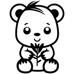 Koala baby kid outline illustration Australia SVG file