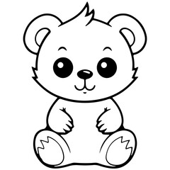 Koala baby kid outline illustration Australia SVG file