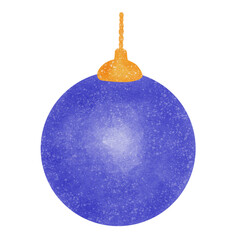 blue christmas ball