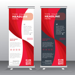 roll up business banner design, vertical banner template vector, cover presentation abstract geometric background, modern publication x-banner- vector