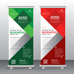 roll up business banner design, vertical banner template vector, cover presentation abstract geometric background, modern publication x-banner- vector
