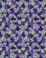 Camouflage seamless pattern hand drawn Print abstract repeat textile background
