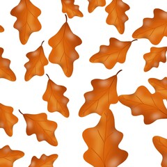 Fototapeta premium hand drawn horizontal banner pattern with bright leaves Flat doodle style. Illustration