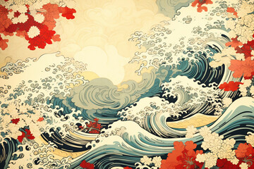 ancient japanese art pattern illustration photo