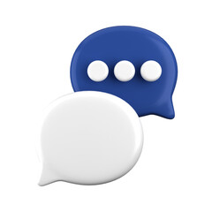 3d rendering of  Speech bubble messages, social media communication concept, chat box in social network and messenger. fit for 3d technology design assets