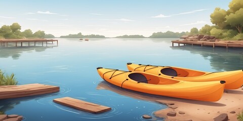 Kayak on the water