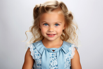 portrait of a smiling little girl. Generative Ai