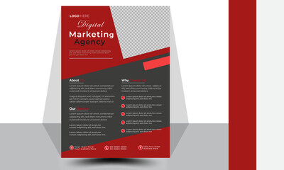 Modern corporate Business Flyer Template Layout with Colorful Accents.