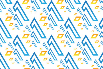 geometric seamless pattern. Set of bright blue and yellow background with modern minimal shape. elegant abstract geometrical textures.