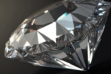 Large diamond on a black background