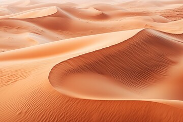 Fototapeta na wymiar Landscape view of Seamless Sahara Dunes Mirage, Desert Background.