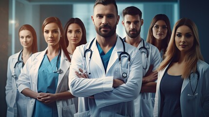 medicine and healthcare concept team or group of doctor