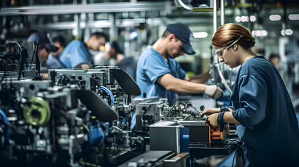 Engineer during production of advanced technological components, Generative AI