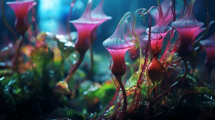 Fototapeten nature insectivorous plant detail close up © Mrsabata