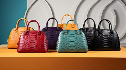 The collection of_handbags is available in colors