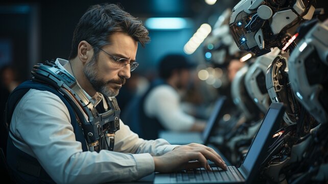 Robot Using Computer Images – Browse 57,198 Stock Photos, Vectors, and ...