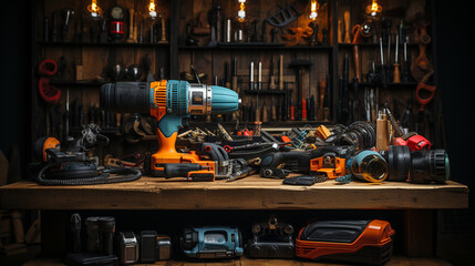 Various construction tools.