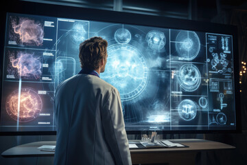 Doctor explaining a treatment plan to a patient, emphasizing the collaboration and communication that contribute to managing pain and illness. Generative Ai.