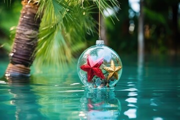 Christmas decoration in the water