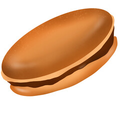 Bread, drawn by hand, colorful, appetizing, can be decorated in a variety of ways