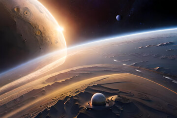 planet in space,galaxy used for making illustrations or background images