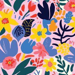 Seamless Colorful Botanical Pattern. Seamless pattern of Botanical in colorful style. Add color to your digital project with our pattern!