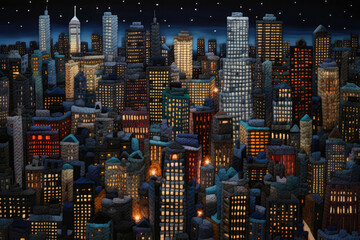 Bustling Cityscape At Night