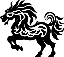 Qilin flat icon