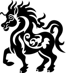 Qilin flat icon