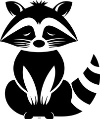 Raccoon flat icon