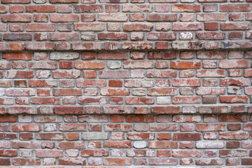 Old, Red Brick Wall Texture Background
