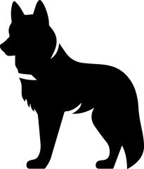 Saarloos wolfdog flat icon