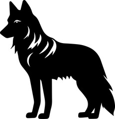 Saarloos wolfdog flat icon