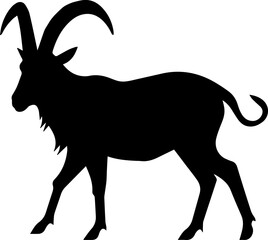 Siberian ibex flat icon