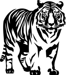 Siberian tiger flat icon