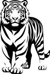 Siberian tiger flat icon