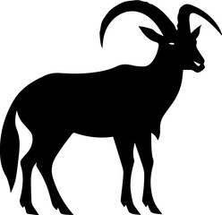 Siberian ibex flat icon