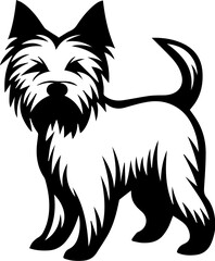 Silky terrier flat icon