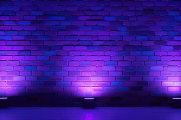 Brick Wall In Lavender Bliss Neon Colors