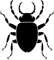 Stag beetle flat icon