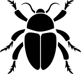 Stag beetle flat icon
