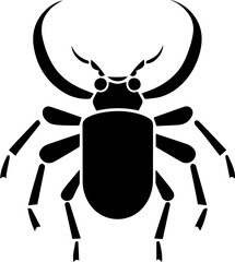 Stag beetle flat icon