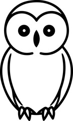 Tawny owl flat icon