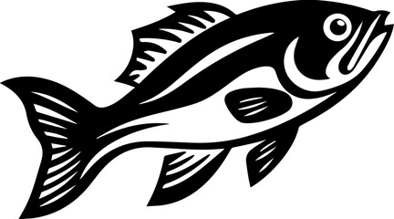 Walleye fish flat icon